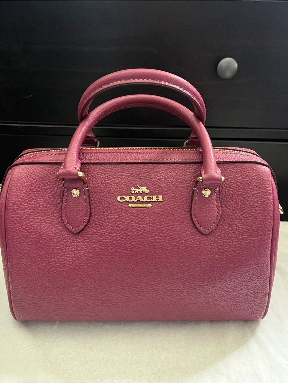 Coach Rowan Satchel Bag in Purple/Pink Color